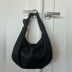 Anthropologie black leather bag